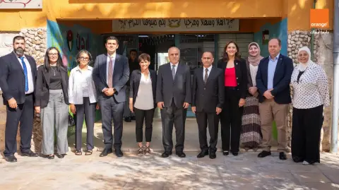 وزير التربية والتعليم والرئيس التنفيذي لأورنج الأردن يزوران مدرسة تابعة لبرنامج "المدارس الرقمية"الأول من نوعه في المملكة