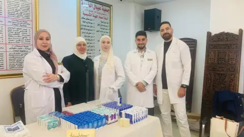 صيدلة" عمان الاهلية تشارك في اليوم الطبي لجمعية عيبال الخيرية